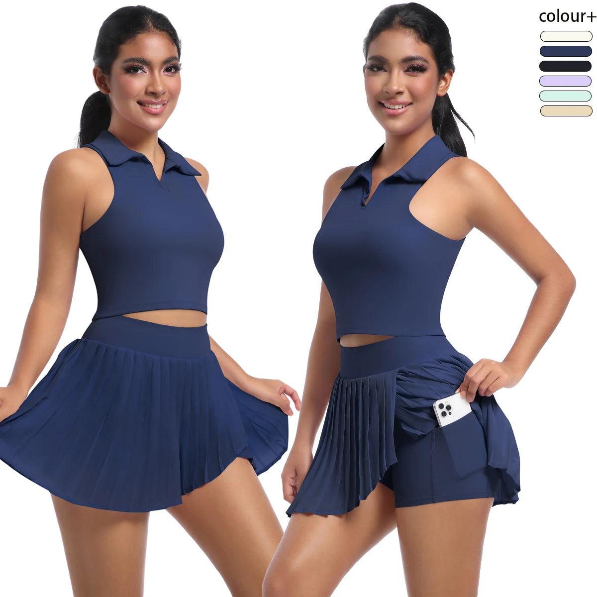 Ensemble tennis/padel Femme – Brassière & Jupe Tennis Respirant
