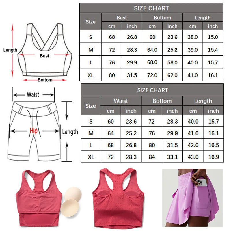 Ensemble Fitness Yoga  – Jupe Tennis & Short Sport