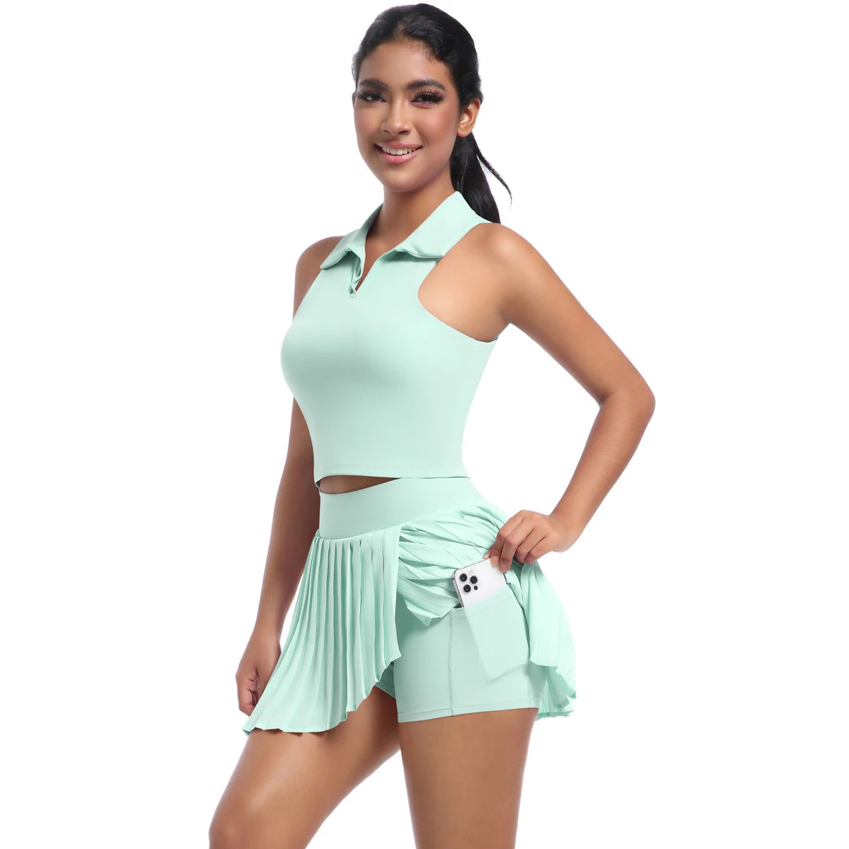 Ensemble tennis/padel Femme – Brassière & Jupe Tennis Respirant