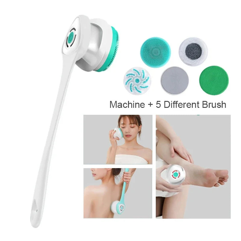 Brosse électrique corporelle pour exfolier et nettoyer la peau