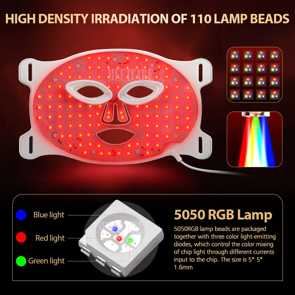 Masque LED de thérapie par lumière rouge