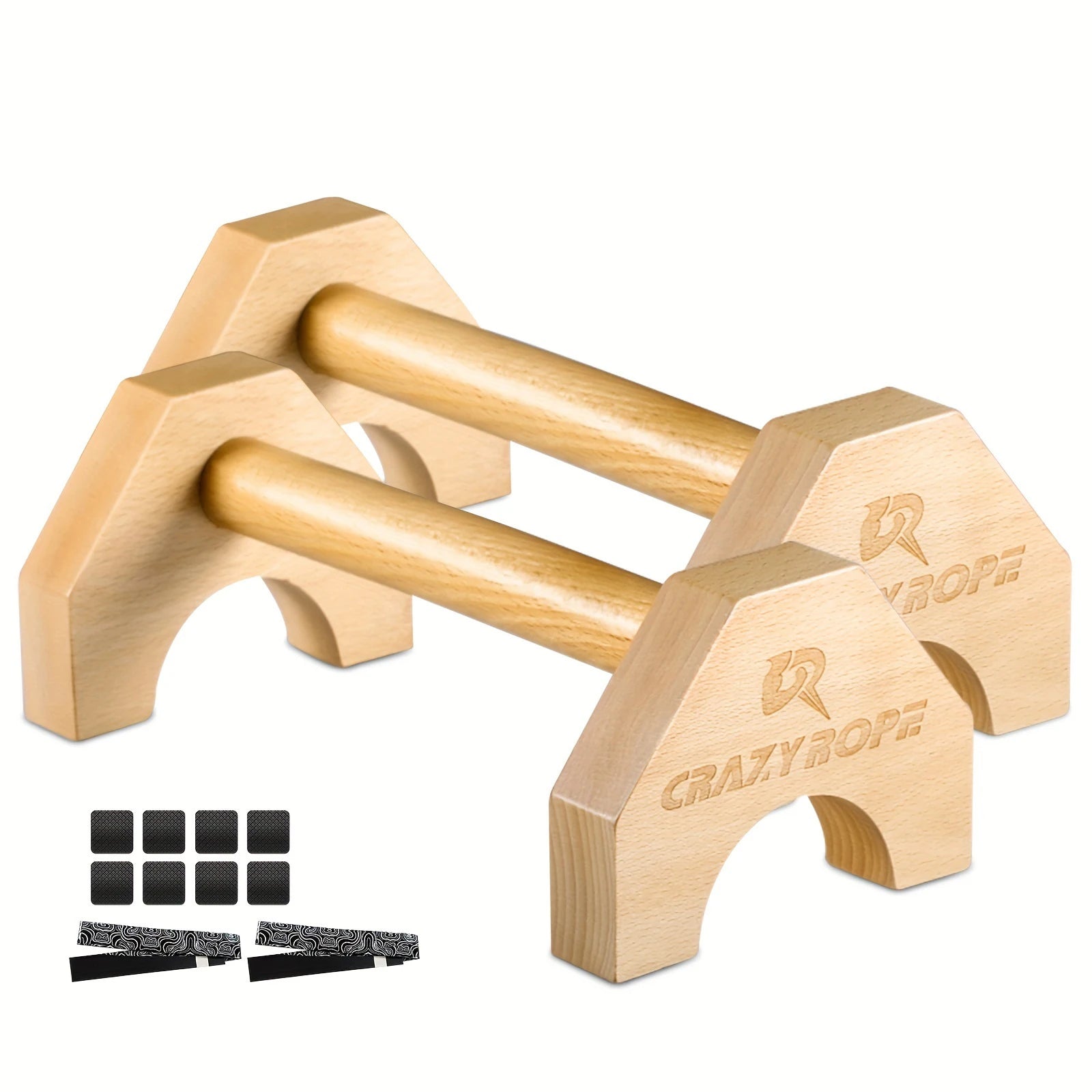 Barres de Pompes en Bois – Support Push-Up Gym & Musculation