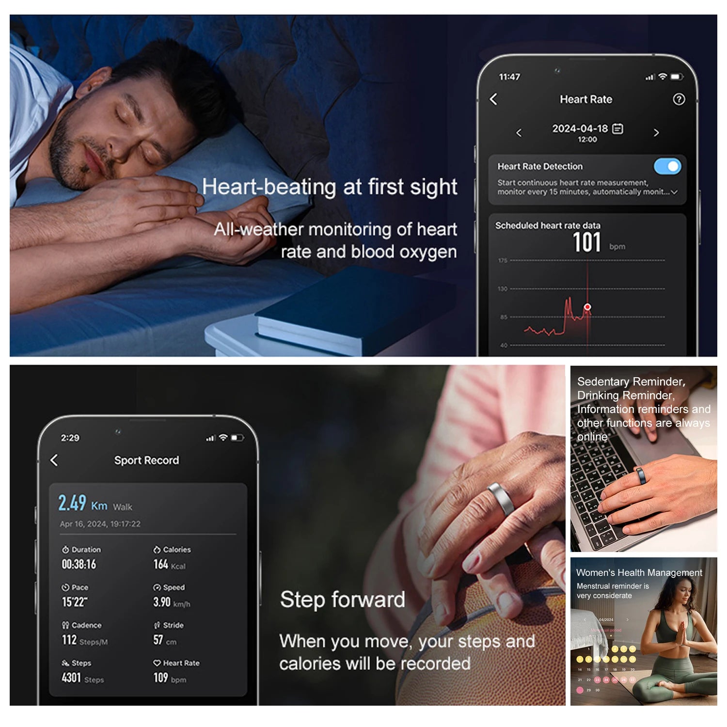 Bague connectée Smart Fitness